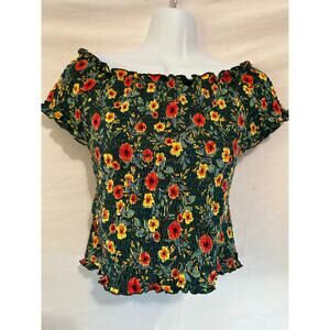 Spring Floral Crop Top - L